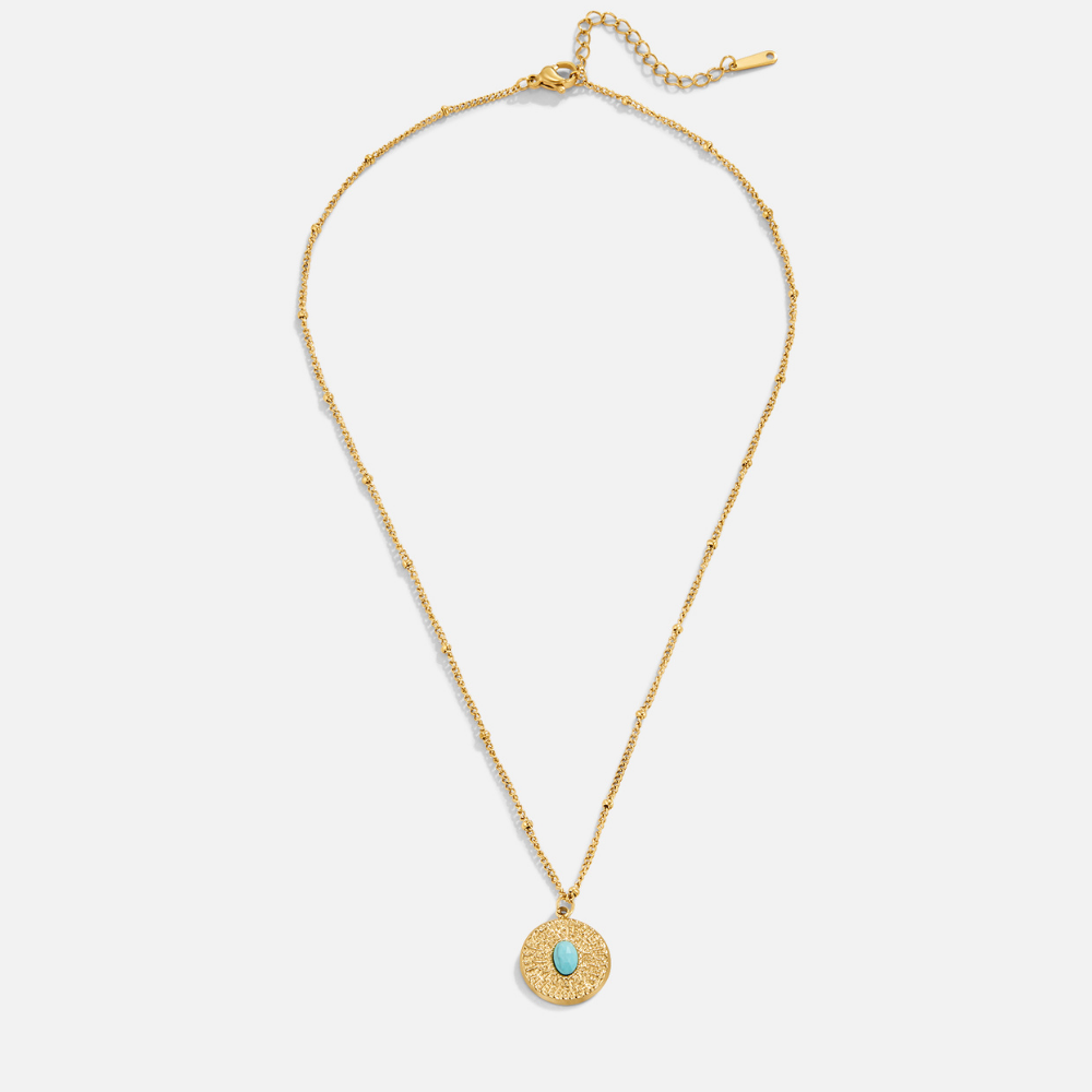 Collar con piedra turquesa
