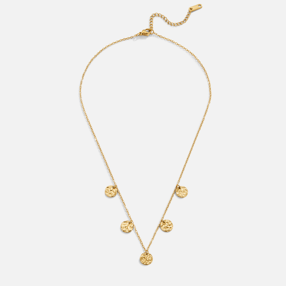 Collar Elodie con medallón martillado