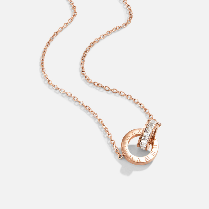 Collar infinito de oro rosa