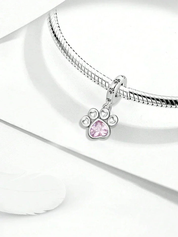 Colgante rosa con huella