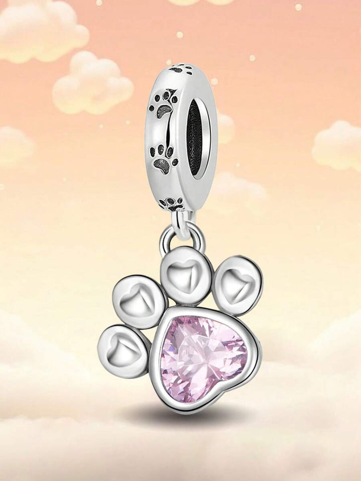 Colgante rosa con huella