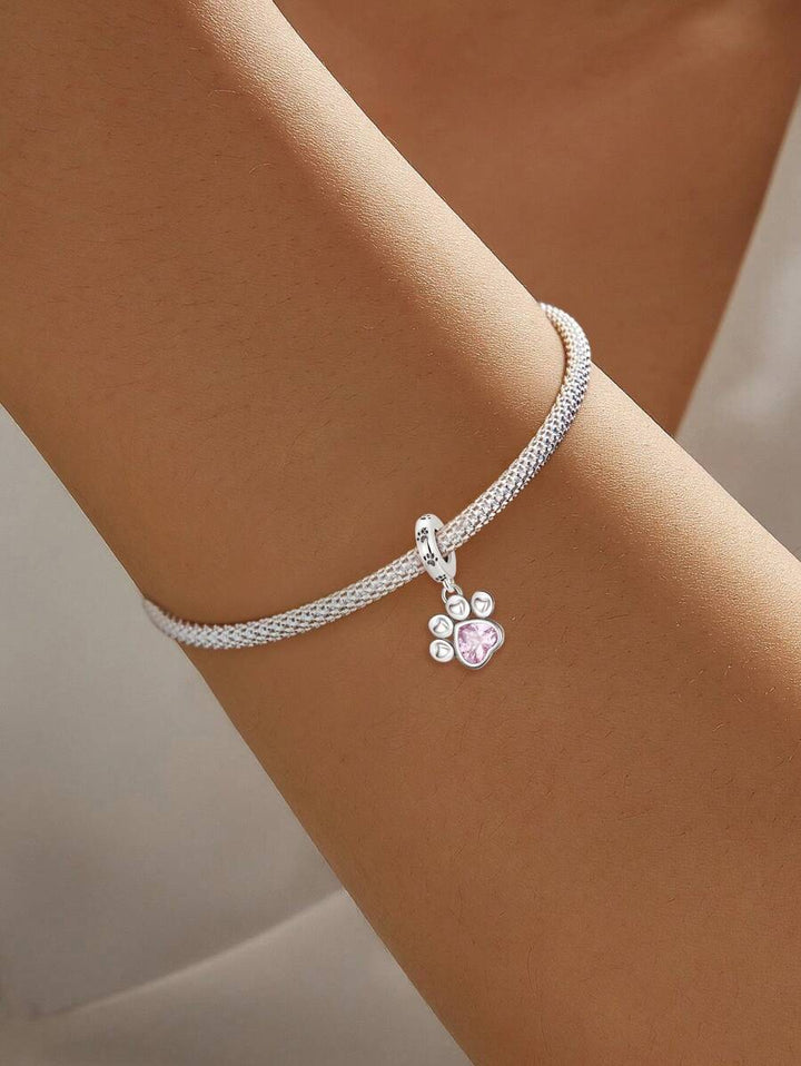 Colgante rosa con huella