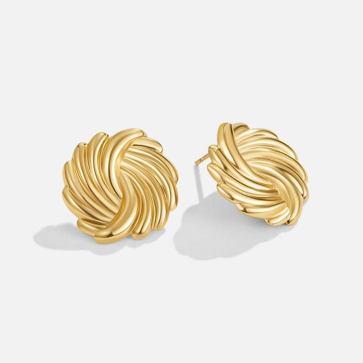 Pendientes spirales dorados 18K