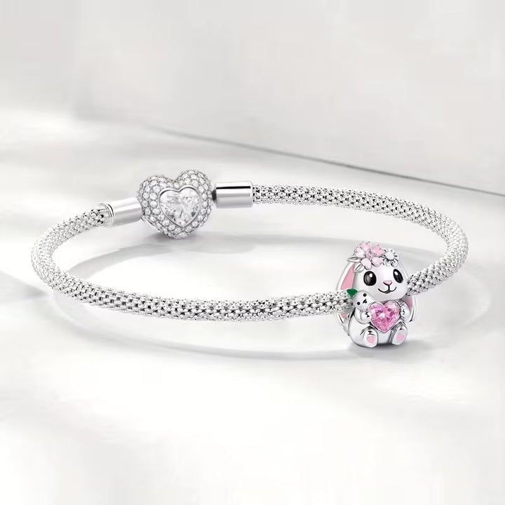 Colgante de conejito rosa