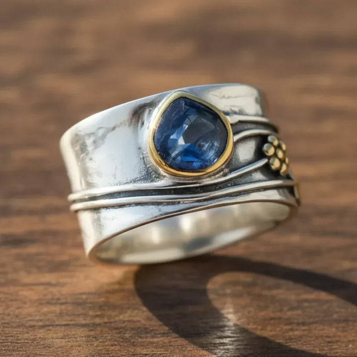 Anillo Bree bohemio meditación piedras finas