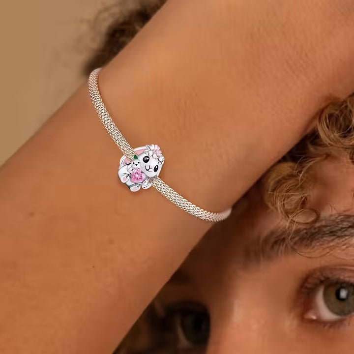Colgante de conejito rosa