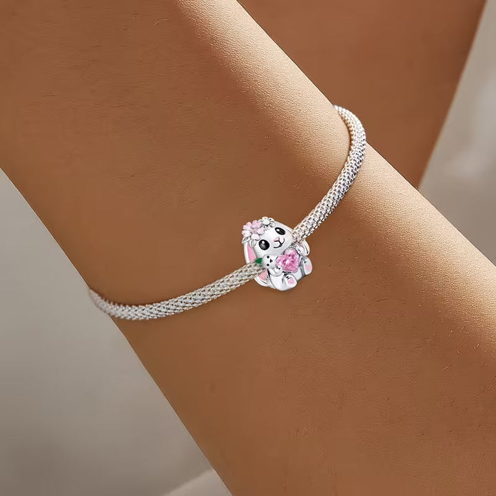 Colgante de conejito rosa