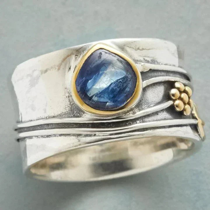 Anillo Bree bohemio meditación piedras finas