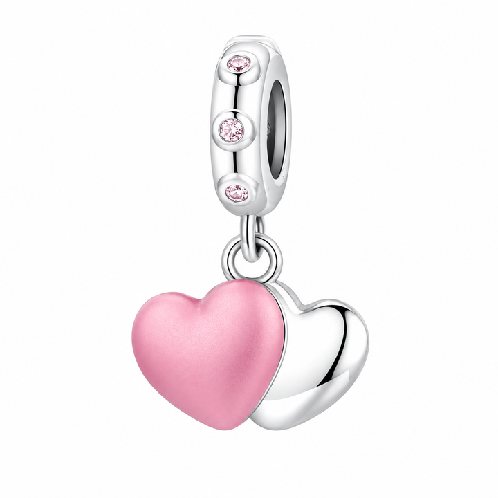 Colgante de corazones dobles