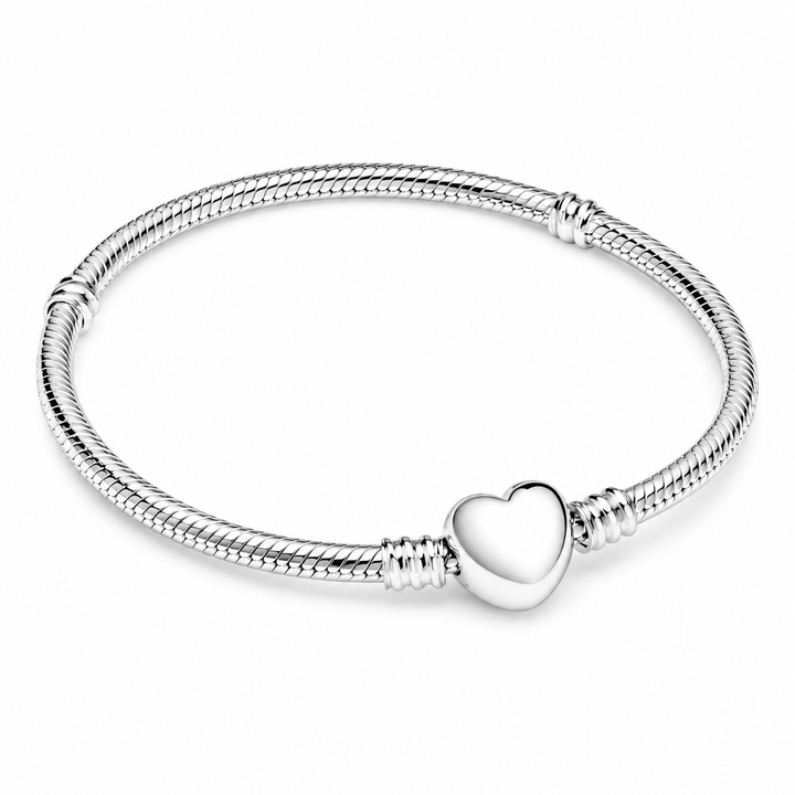 Pulsera de Plata 925 con Charm Corazón