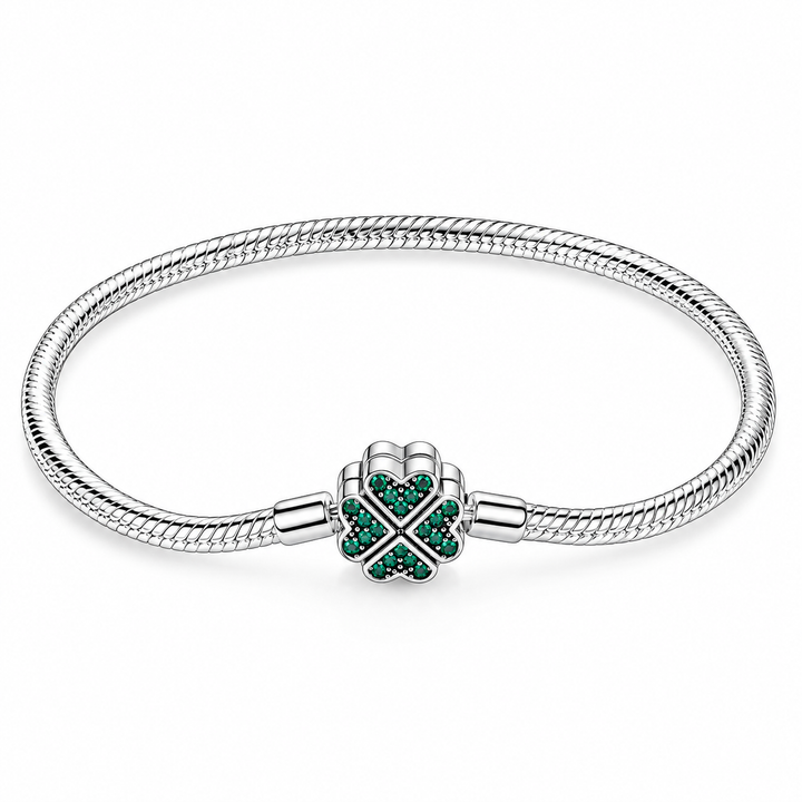 Pulsera con Charm Trébol de Cuatro Hojas