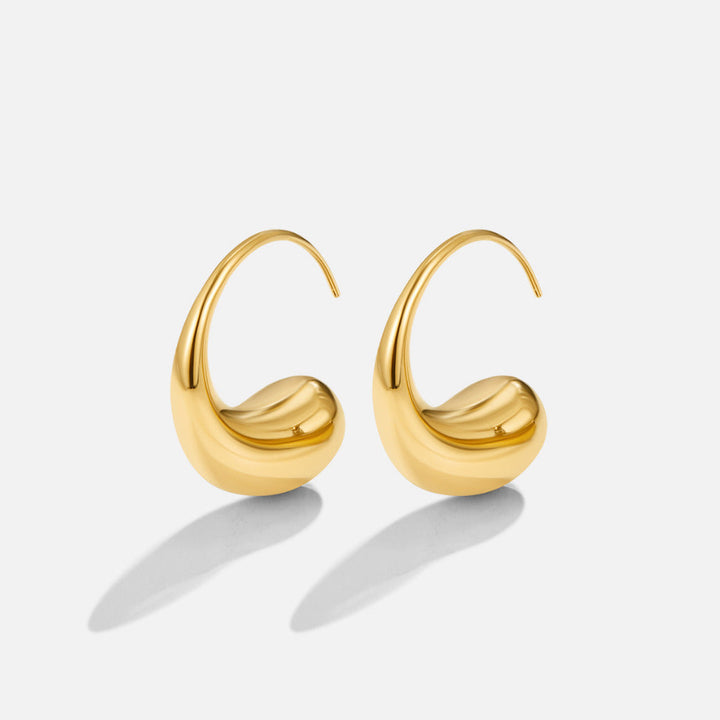 Pendientes gota dorados gruesos