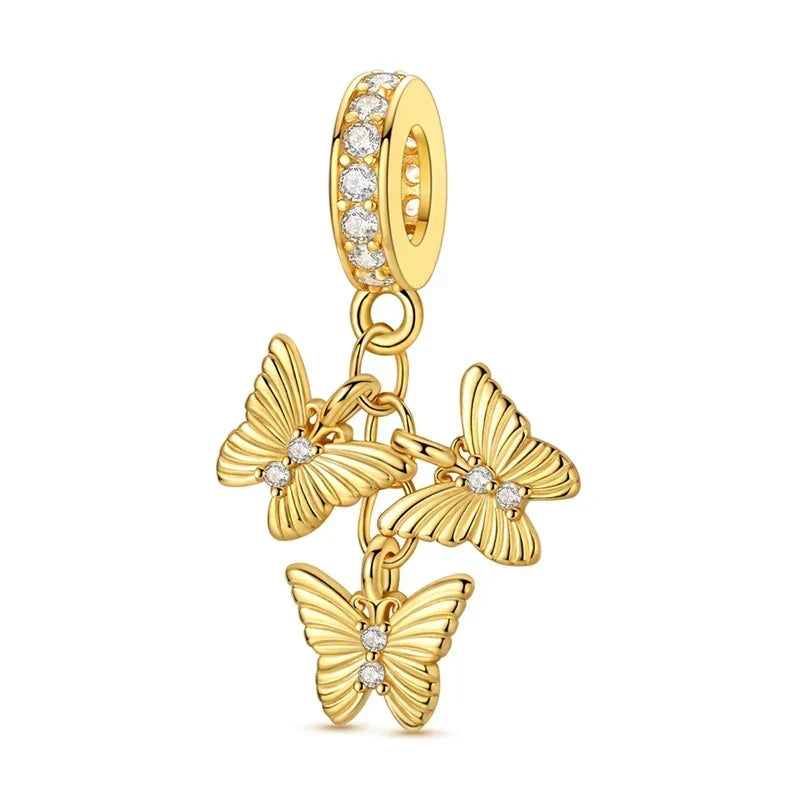 Colgante de oro mariposa