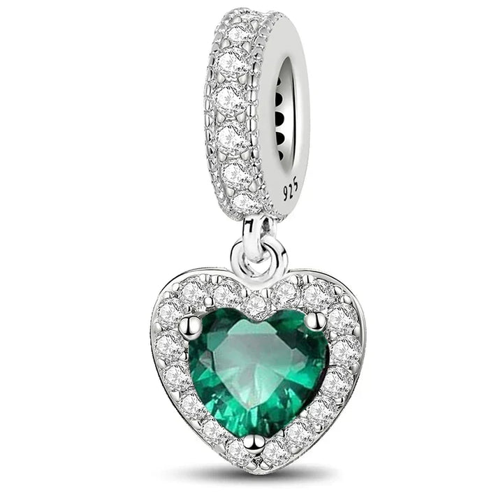 Colgante de corazón verde