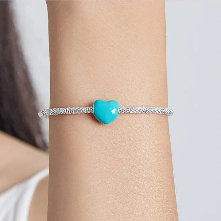 Perla en forma de corazón turquesa