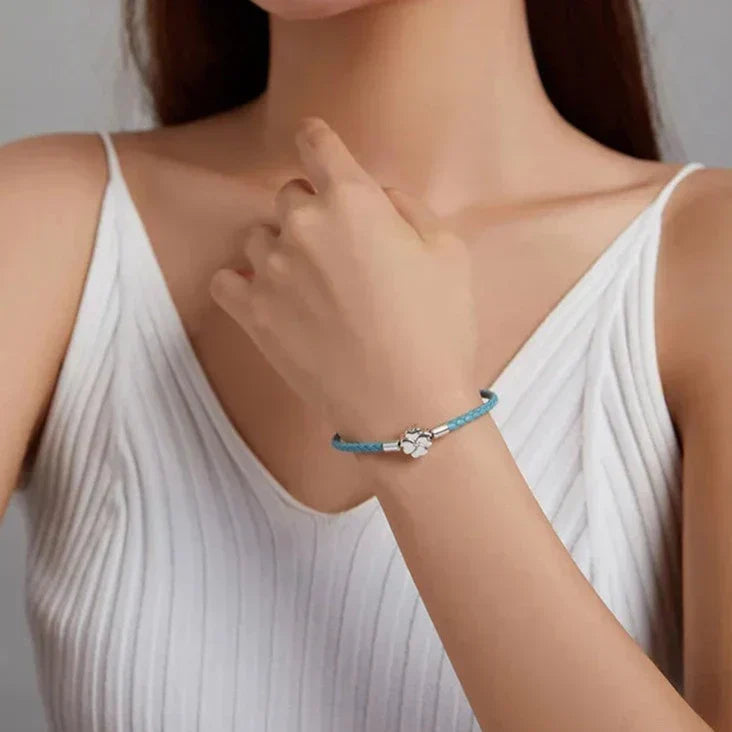 Pulsera de Cuero Turquesa con Charms