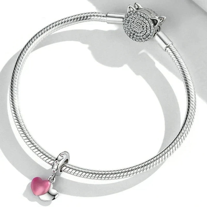 Colgante de corazones dobles