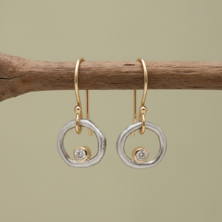 Pendientes vintage Laura de circonita
