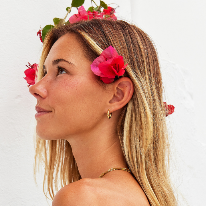 Pendientes dorados trenzados Layla