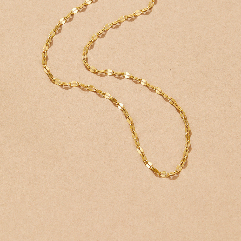 Collar Leila de acero inoxidable dorado