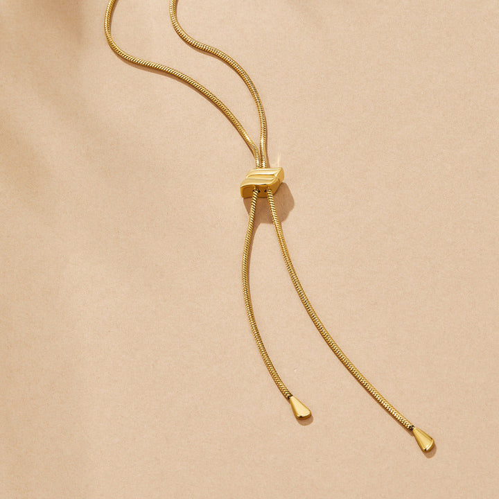 Collar Lariat Lola dorado de 18K