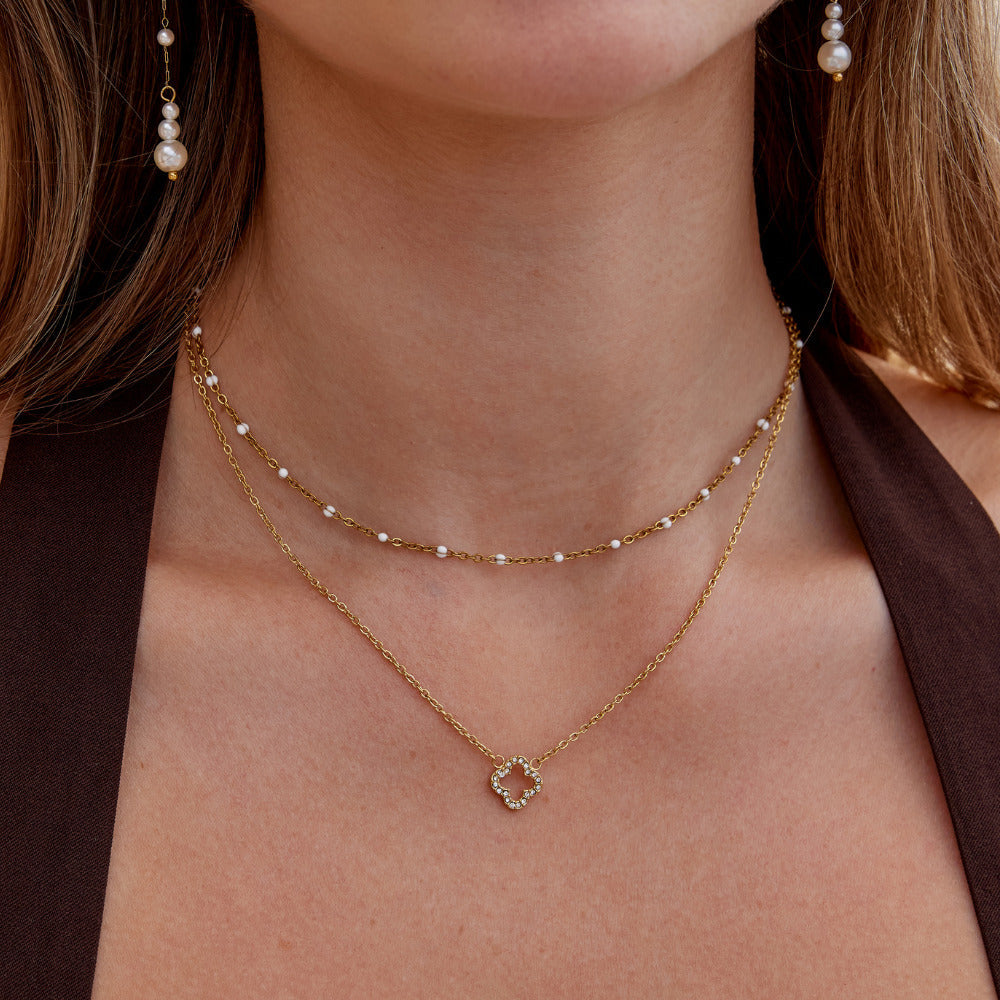 Collar de lujo Trébol de Cristal
