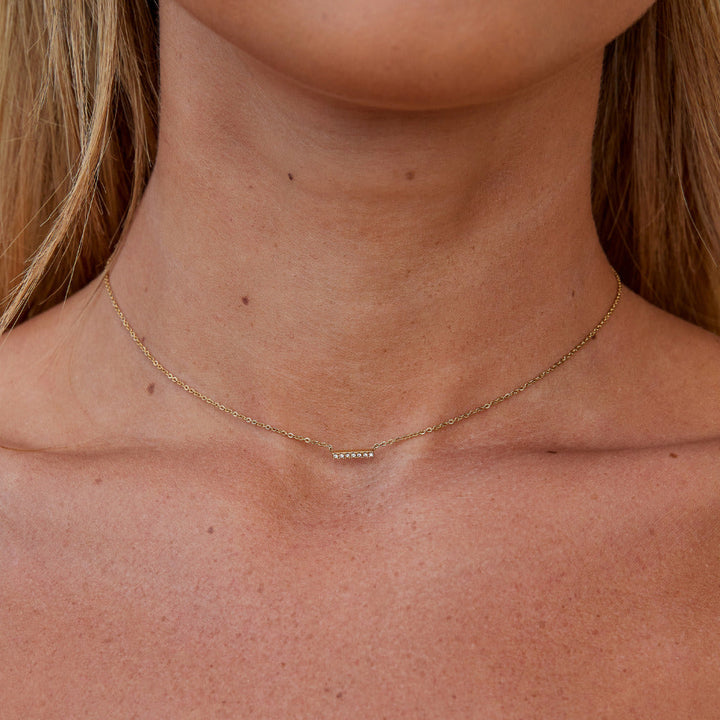 Collar Missy con colgante de barra de cristal