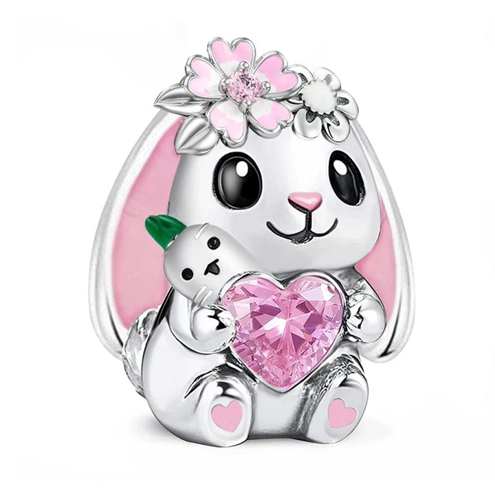 Colgante de conejito rosa