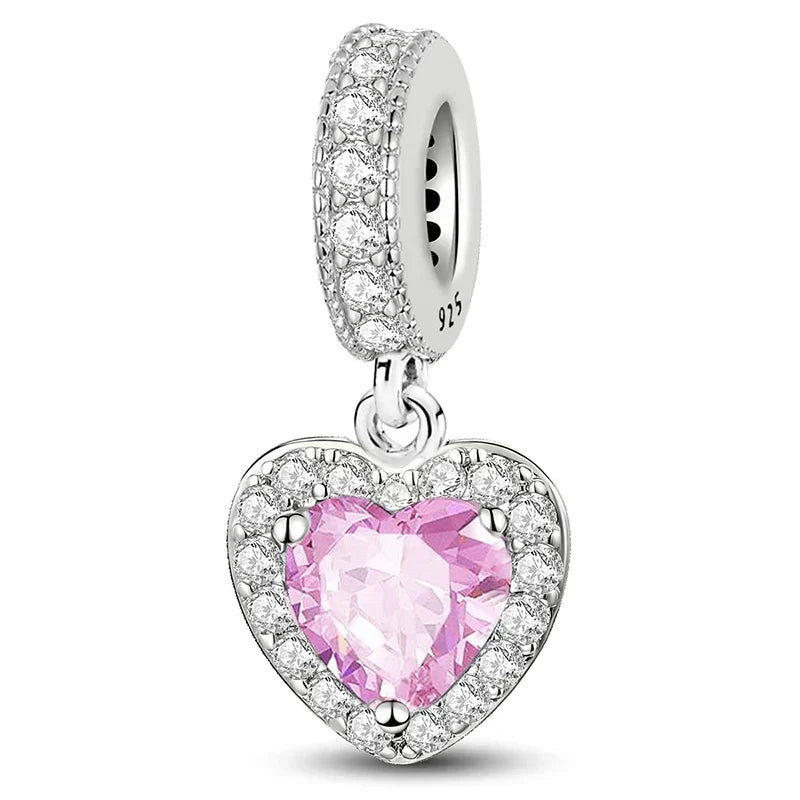 Colgante con corazón rosa