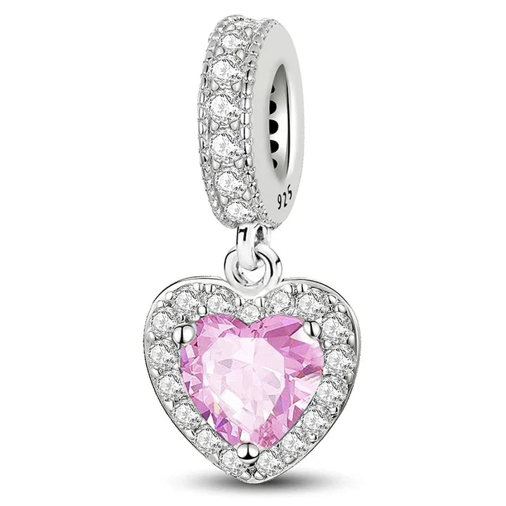 Colgante con corazón rosa
