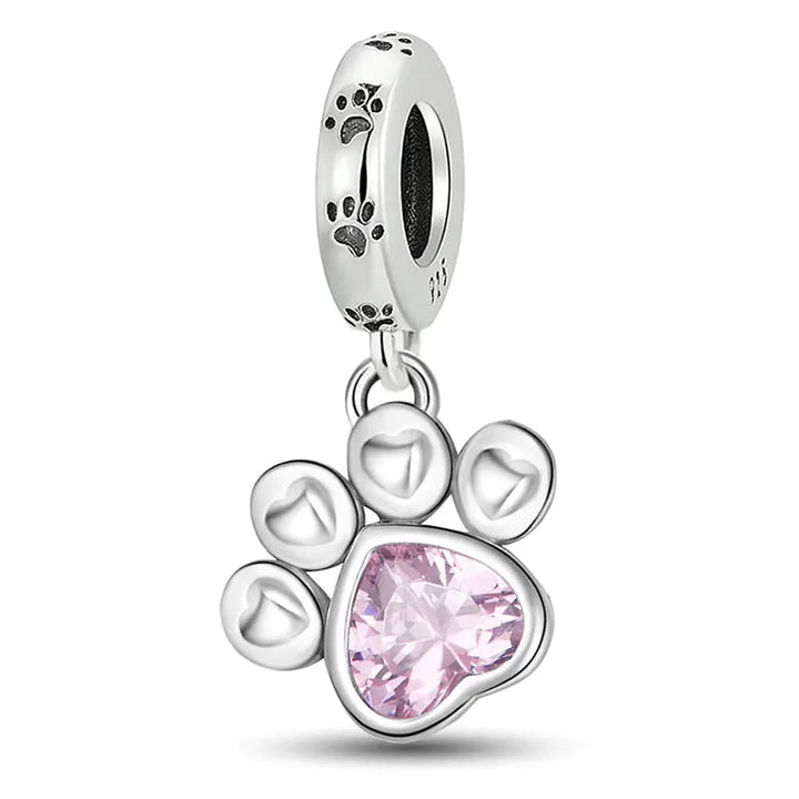 Colgante rosa con huella