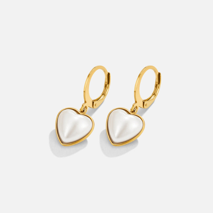 Pendientes de aro Corazón Puro con perlas