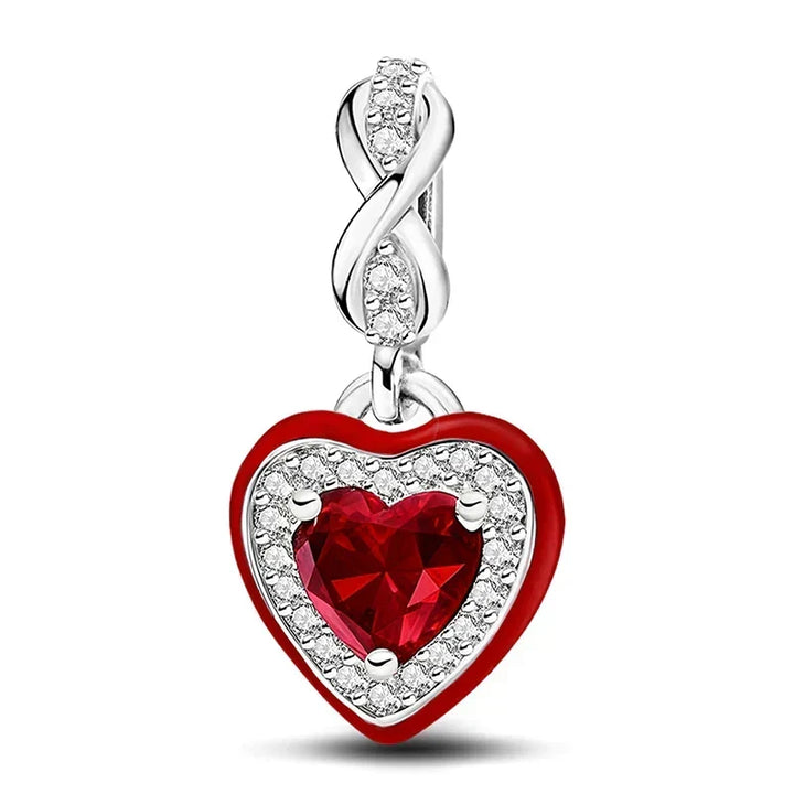 Colgante de corazón rojo