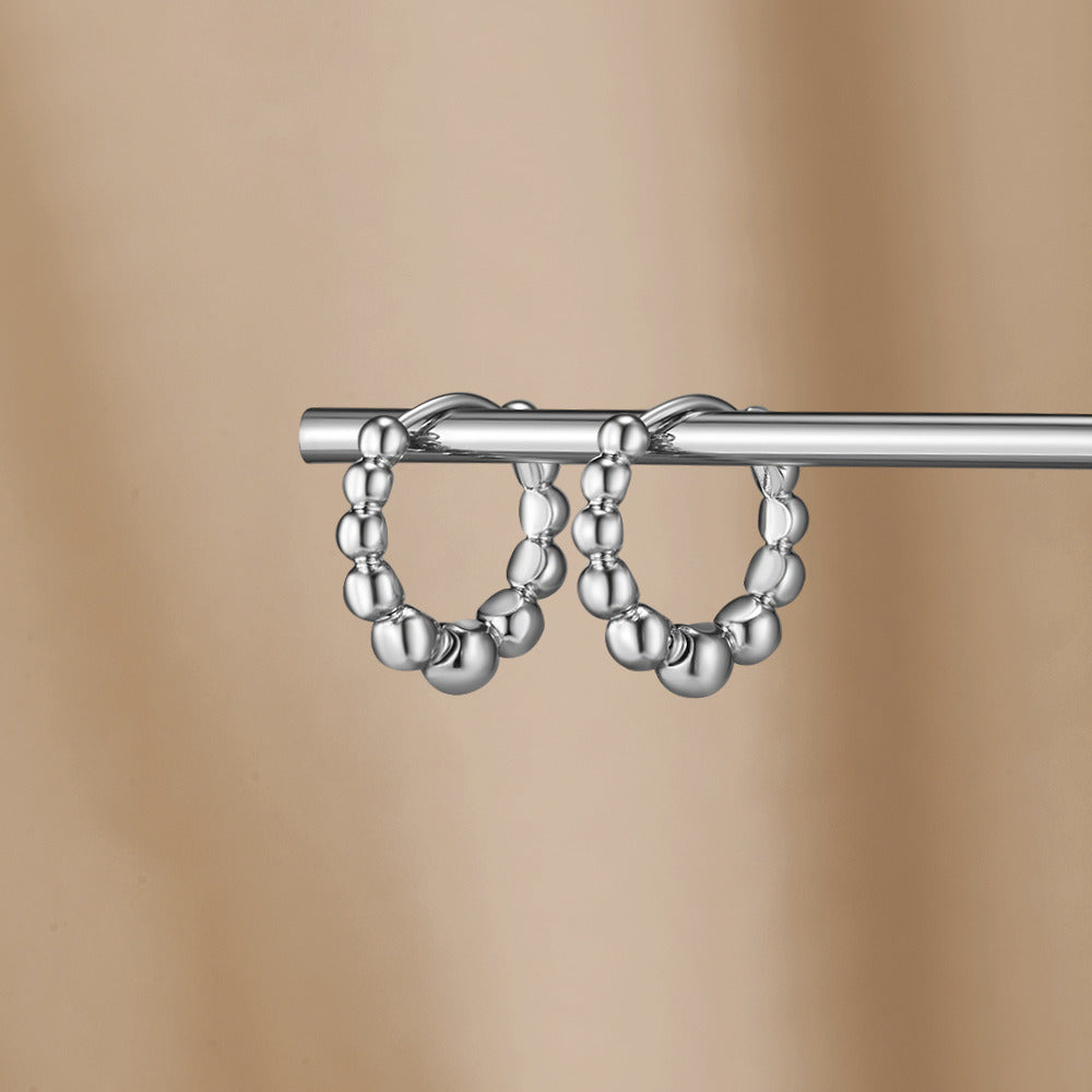 Pendientes plateados Roma