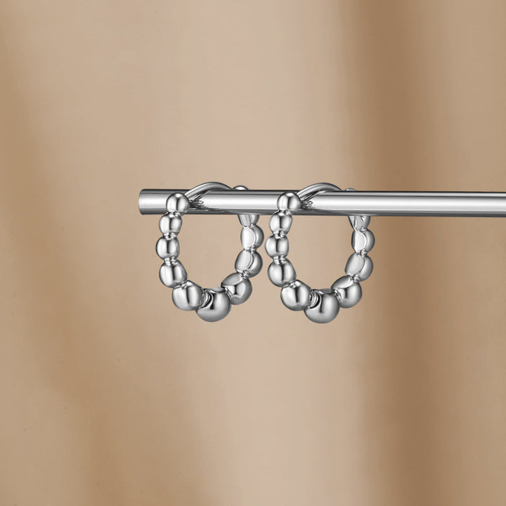 Pendientes plateados Roma