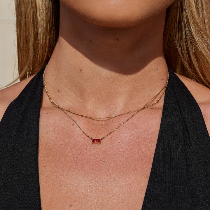Collar Ruby Baguette