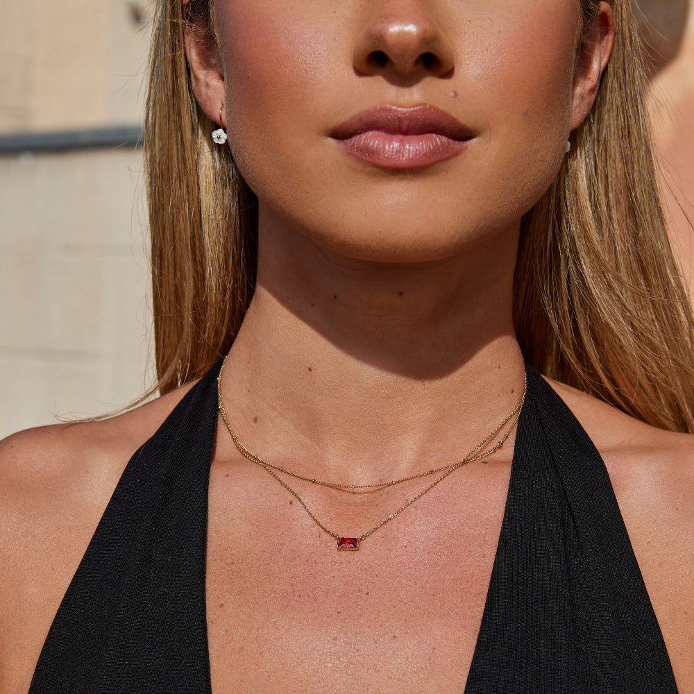 Collar Ruby Baguette