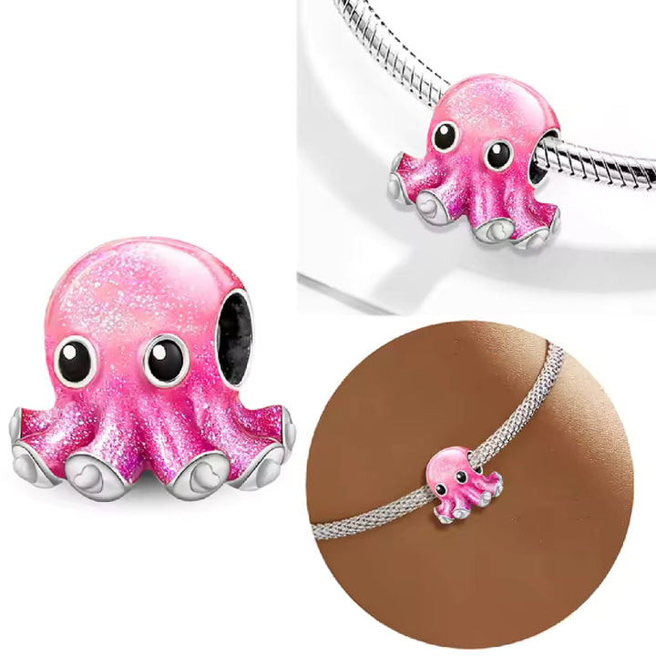 Colgante de pulpo rosa
