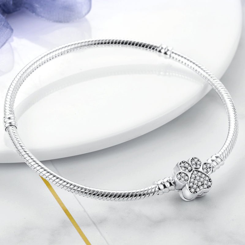 Pulsera con encanto de pata de perro