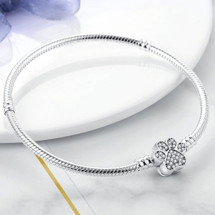 Pulsera con encanto de pata de perro