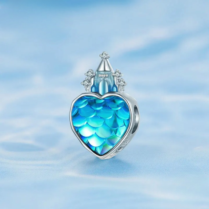 Colgante de corazón azul