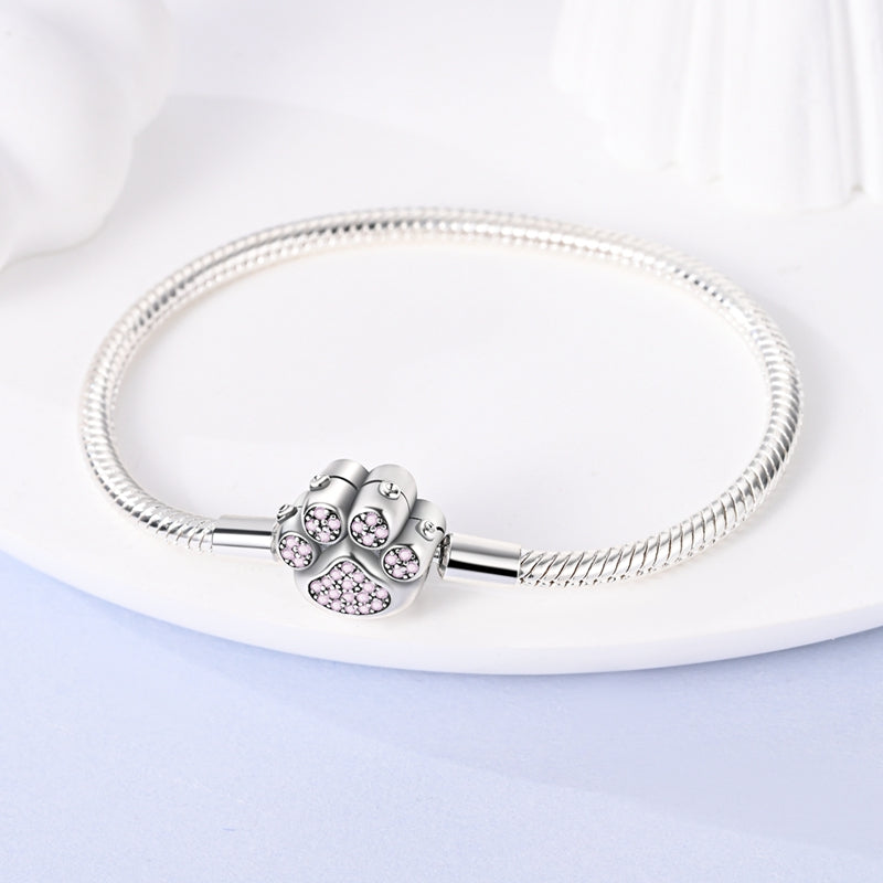 Pulsera con encanto de pata de gato