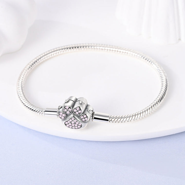 Pulsera con encanto de pata de gato