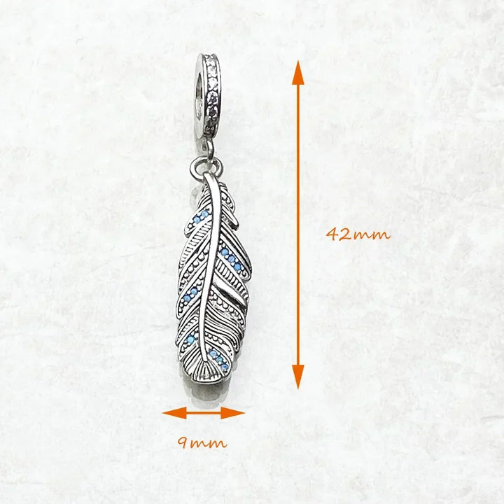 Colgante de pájaro de plata