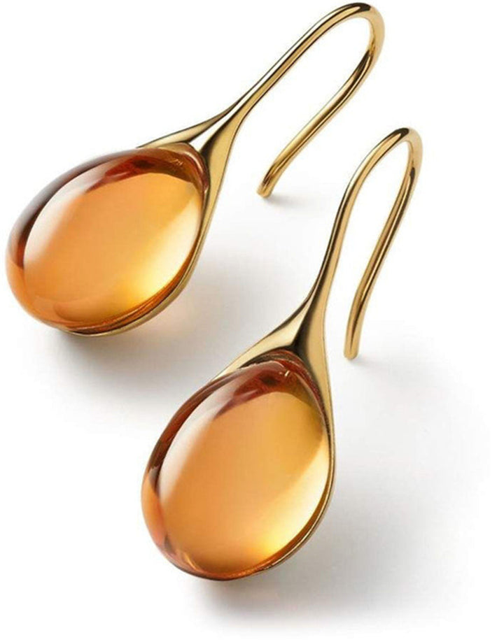 Pendientes de cristal dorados y plateados