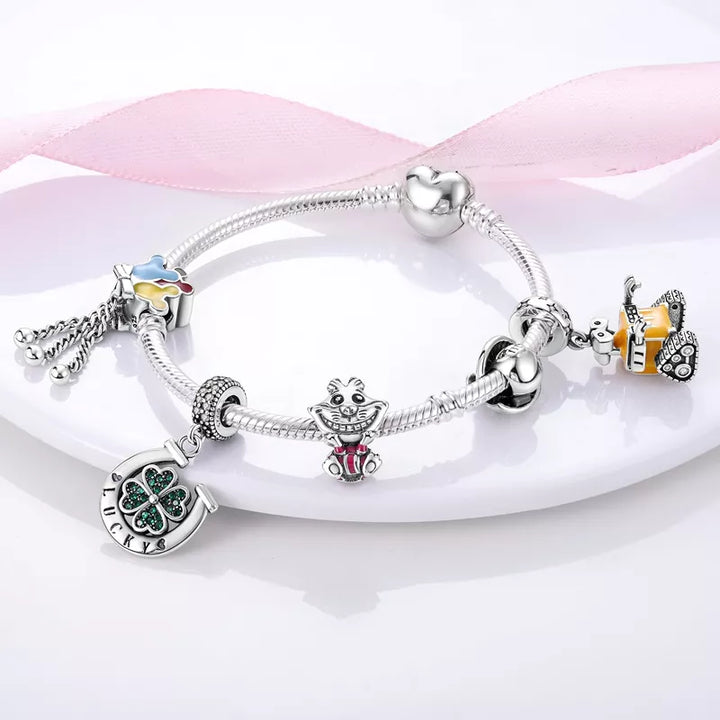 Pulsera corazón de plata esterlina