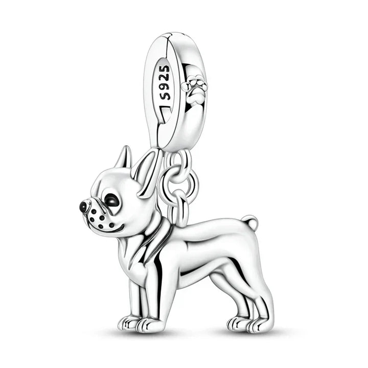 Colgante de bulldog de plata