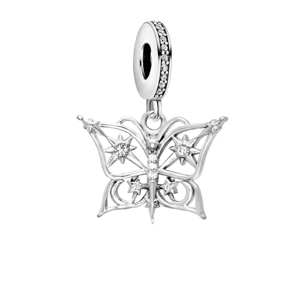 Colgante de mariposa de plata