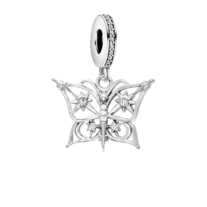 Colgante de mariposa de plata
