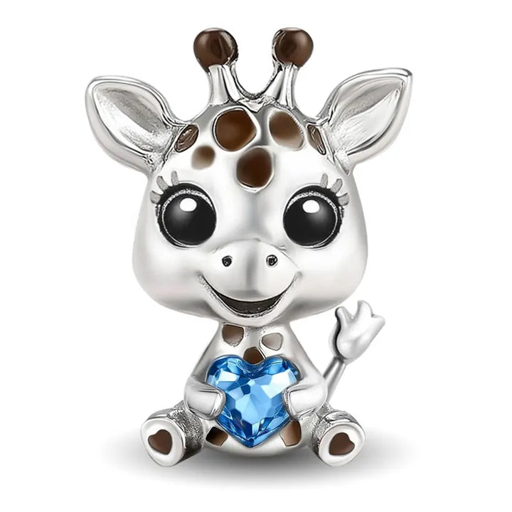 Colgante de plata jirafa
